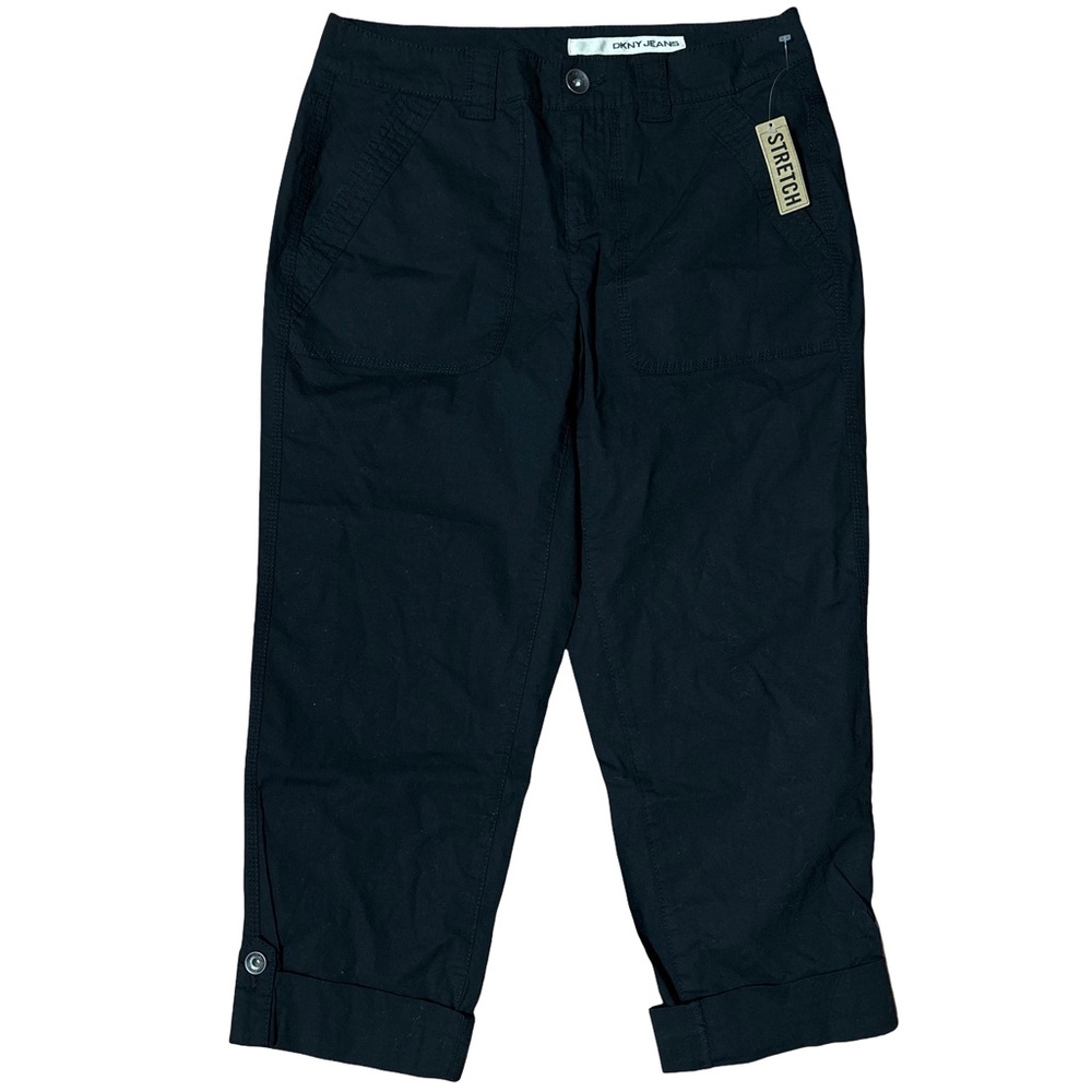 DKNY Black Stretch Cropped Pants
